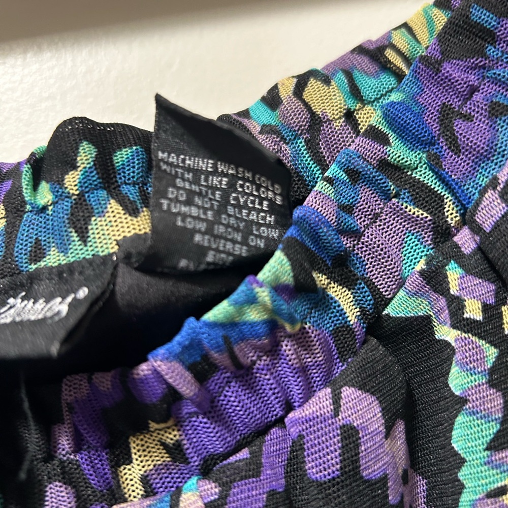 Multi-color Print Skirt Maggie Barnes 1X - Picture 3 of 5
